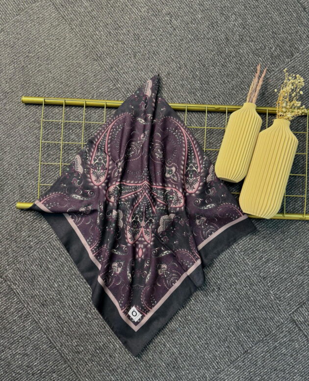 Naturel Pamuk İpek Eşarp-545658-Gizemli Gül