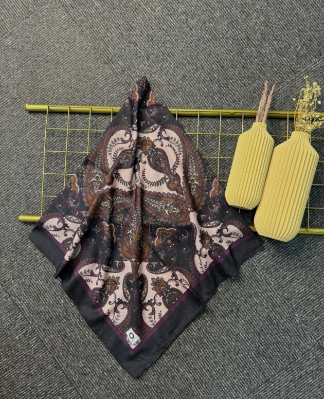 Naturel Pamuk İpek Eşarp-545658-Gizemli Kahve