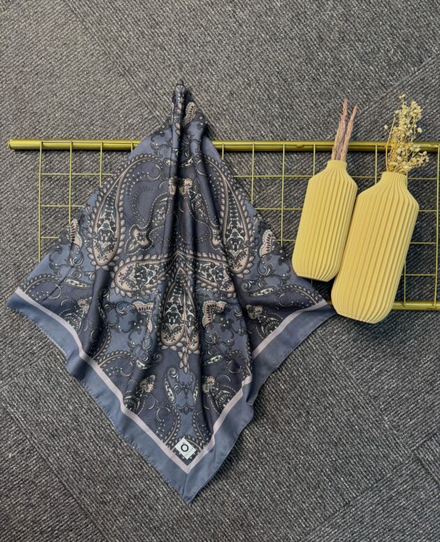 Naturel Pamuk İpek Eşarp -545658-Kül Yaprağı