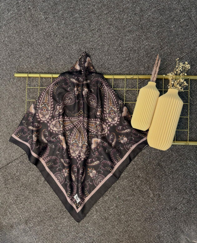 Naturel Pamuk İpek Eşarp-545658-Gece çiçeği