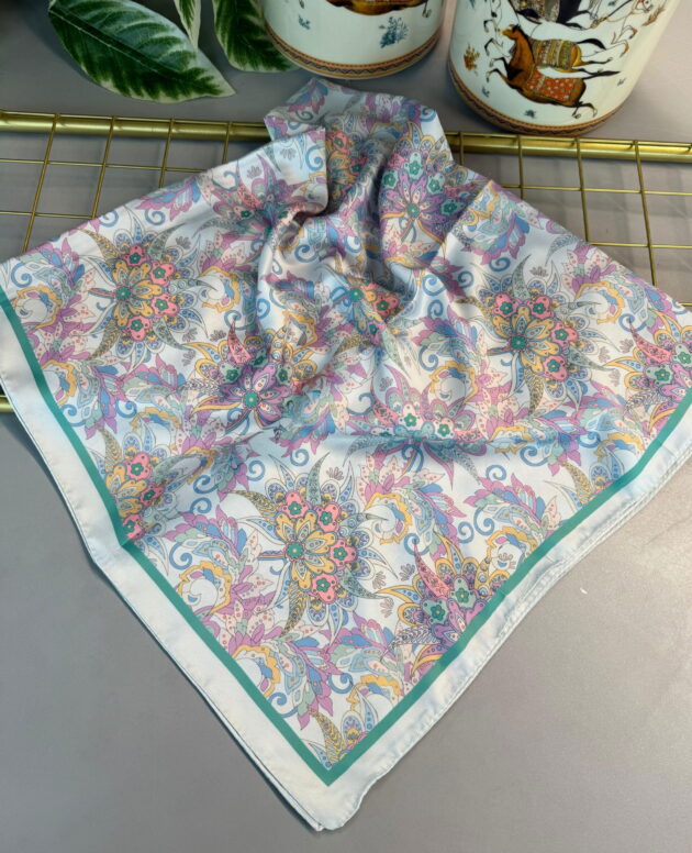 Mimoza Desen Vual İpek Eşarp-6203408-Mİnt