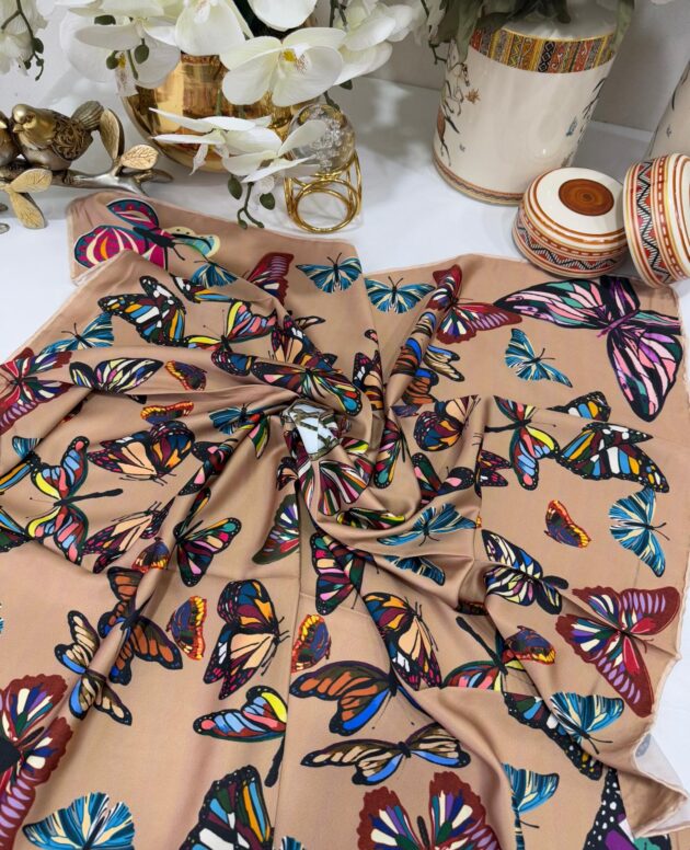 Lv Desen Twil Eşarp - Mocha