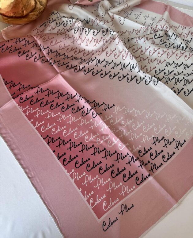 COLOR PLUS YAZILI &100 İPEK EŞARP 145631- JAPON KİRAZI