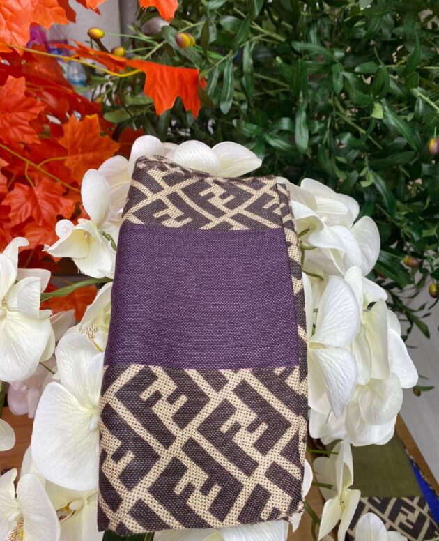 F Desen % 100 Kaşmir Eşarp - Mürdüm