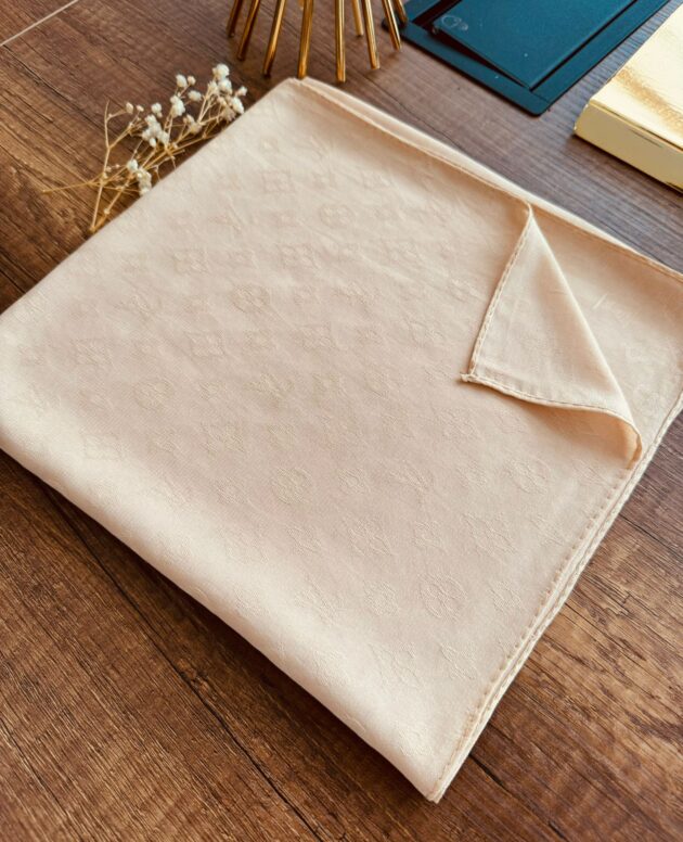 LV Krep Kraş Jakar Eşarp 50971 - Bej