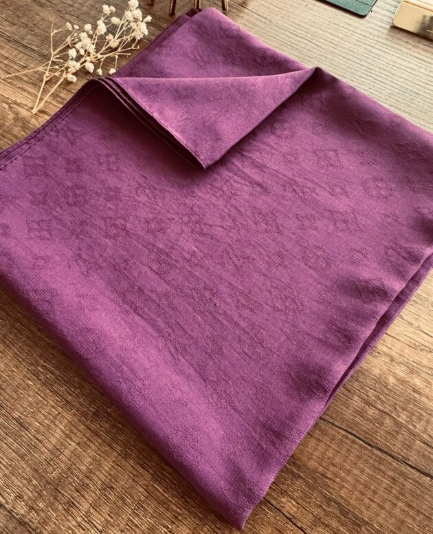 LV Krep Kraş Jakar Eşarp 50971 - Mürdüm