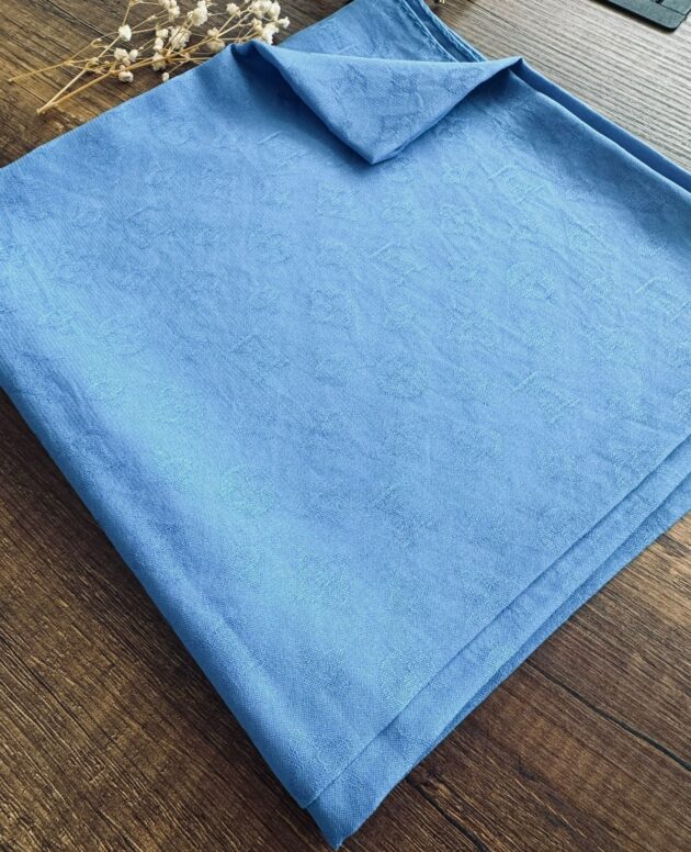 LV Krep Kraş Jakar Eşarp 50971 - Bebe Mavisi