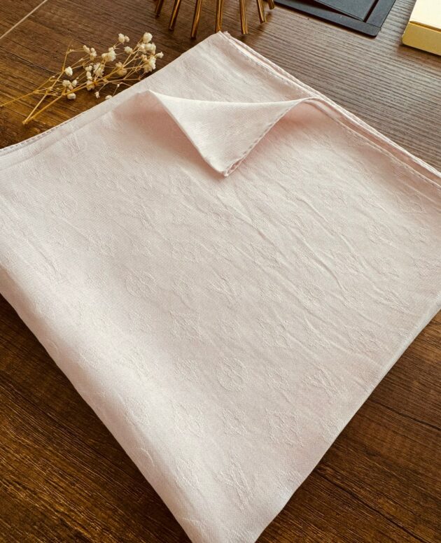 LV Krep Kraş Jakar Eşarp 50971 - Soft Pembe