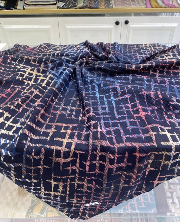 Minimal Desen Mio Caz Eşarp - Mürdüm