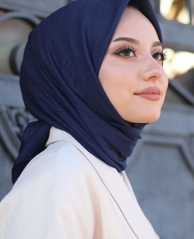 Organic Bambu Eşarp - Lacivert